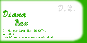 diana max business card
